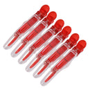 6x Plastic Crocodile Sectioning Salon Shark Hair Clips Hair Styling Hairdressing Clamp Wine red