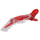 6x Plastic Crocodile Sectioning Salon Shark Hair Clips Hair Styling Hairdressing Clamp Wine red
