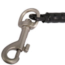 1.1M Retractable Coiled Fishing Lanyard Steel Wire Pier Rope Tether Black