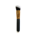 Professional Oblique Round Head Makeup Liquid Foundation Blush Powder Brush Cosmetic Tool Black 17x2.2x2.2 cm