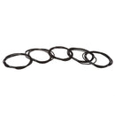 Fashionable Elastic Hair Band Rope Ponytail Holders For Lady Girls Party Hair Decor Accessory Pack of 5PCS Black