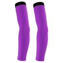 Outdoor Sports Bike Cycling Golf Arm Sleeves Sun UV Rays Protection Comfortable Breathable Arm Warmers Arm Cover 1 Pair Purple XL