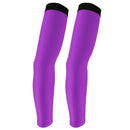 Outdoor Sports Bike Cycling Golf Arm Sleeves Sun UV Rays Protection Comfortable Breathable Arm Warmers Arm Cover 1 Pair Purple XL