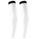 Outdoor Sports Bike Cycling Golf Arm Sleeves Sun UV Rays Protection Comfortable Breathable Arm Warmers Arm Cover 1 Pair White L