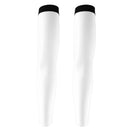 Outdoor Sports Bike Cycling Golf Arm Sleeves Sun UV Rays Protection Comfortable Breathable Arm Warmers Arm Cover 1 Pair White L