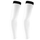 Outdoor Sports Bike Cycling Golf Arm Sleeves Sun UV Rays Protection Comfortable Breathable Arm Warmers Arm Cover 1 Pair White L