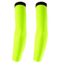 Outdoor Sports Bike Cycling Golf Arm Sleeves Sun UV Rays Protection Comfortable Breathable Arm Warmers Arm Cover 1 Pair Yellow L
