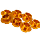 8pcs Aluminum Alloy Gold Skating Flying Spacer Bushing Inline Roller Skates Bearing Sleeve