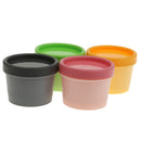 Pack of 2 Empty Refillable Plastic Cosmetic Containers 100ml Size Pot Jars Mask Cream Lotion Bottles - Red