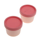 Pack of 2 Empty Refillable Plastic Cosmetic Containers 100ml Size Pot Jars Mask Cream Lotion Bottles - Red