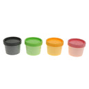 Pack of 2 Empty Refillable Plastic Cosmetic Containers 100ml Size Pot Jars Mask Cream Lotion Bottles - Red