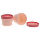 Pack of 2 Empty Refillable Plastic Cosmetic Containers 100ml Size Pot Jars Mask Cream Lotion Bottles - Red