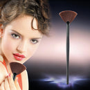 Wood Handle Fan Shape Makeup Brush Small Blush Face Powder Foundation Brush