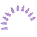 Durable 10 PCS Nail Art Plastic Soak Off UV Gel Polish Remover Clip Cap- Random Color