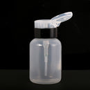 Nail Art Press Pump Dispenser Essential Remover Transparent Plastic Bottle
