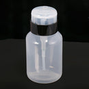 Nail Art Press Pump Dispenser Essential Remover Transparent Plastic Bottle