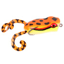 55 mm 2-Steel Hooks Orange Frog Topwater Fishing Lure Bait Crankbait for Salmon