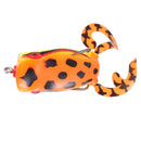 55 mm 2-Steel Hooks Orange Frog Topwater Fishing Lure Bait Crankbait for Salmon