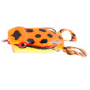55 mm 2-Steel Hooks Orange Frog Topwater Fishing Lure Bait Crankbait for Salmon