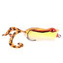 55 mm 2-Steel Hooks Orange Frog Topwater Fishing Lure Bait Crankbait for Salmon
