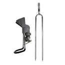 Stainless Steel Single Spring Fishing Pole Rod Stand Bracket Ground Holder