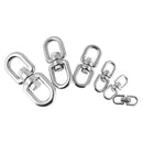 8-Model Hiking Stainless Steel Carabiner Key Rotating Universal Ring Chain Camping