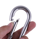 Stainless Steel Snap Hook Carabiner Clip Hanger Keychain Camping Hiking Equipment