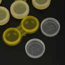 Plastic Portable Contact Lens Cases Holder Soaking Storage Container Travel Accessory Yellow PACK OF 10PCS