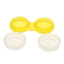 Plastic Portable Contact Lens Cases Holder Soaking Storage Container Travel Accessory Yellow PACK OF 10PCS