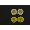 Plastic Portable Contact Lens Cases Holder Soaking Storage Container Travel Accessory Yellow PACK OF 10PCS