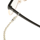 Imitation Pearl Beaded Eyeglass Spectacle Reading Glasses Chain Holder Neck Cord Strap