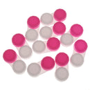 Pack Of 10 Contact Lens Storage Soaking Cases Box Holder Container Rose Red