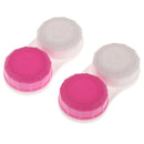 Pack Of 10 Contact Lens Storage Soaking Cases Box Holder Container Rose Red