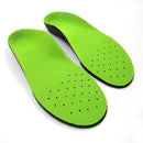 Kids Children Flatfoot Corrective Breathable Comfortable Insoles Orthotic Arch Support Shoe Insoles 1 Pair Green Size XL