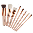 Pro 8pcs Pink Wood Handle Face Eye Foundation Powder Cream Makeup Brushes Tools