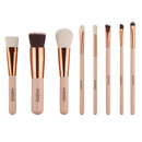 Pro 8pcs Pink Wood Handle Face Eye Foundation Powder Cream Makeup Brushes Tools