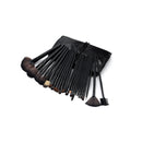 24 Pcs Kit Face Eye Kabuki Foundation Power Cream Makeup Brushes + Sponge Puff