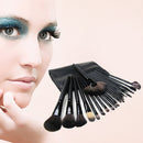 24 Pcs Kit Face Eye Kabuki Foundation Power Cream Makeup Brushes + Sponge Puff