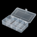 2016 Plastic Clear 7 Compartment Fishing Lure Tackle Box Plastic Storage Box