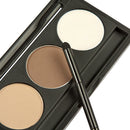 Longlasting 3 Assorted Colors Makeup Palette Eyebrow Powder Mascara Concealer Cream Palette +Brush Women Cosmetic Beauty Tools