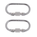 23KN Screw Locking Carabiner For Rock Climbing Yoga Inversion Hammock Pack of 2