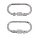23KN Screw Locking Carabiner For Rock Climbing Yoga Inversion Hammock Pack of 2