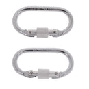 23KN Screw Locking Carabiner For Rock Climbing Yoga Inversion Hammock Pack of 2