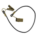 Black Outdoor Hat Scarf Wind Lanyard Rope Cord & Bronze Metal Clip