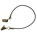 Black Outdoor Hat Scarf Wind Lanyard Rope Cord & Bronze Metal Clip