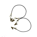 Black Outdoor Hat Scarf Wind Lanyard Rope Cord & Bronze Metal Clip