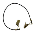 Black Outdoor Hat Scarf Wind Lanyard Rope Cord & Bronze Metal Clip