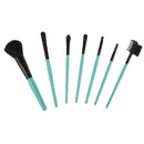 Women Pro Face Makeup Cosmetic Brush Tools Eyelash Comb Blush Eyeshadow Lipstick Applicator Brush 7Pcs/Set + Pouch Bag Case Coral Green