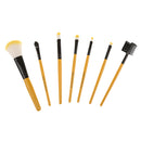Women Pro Face Makeup Cosmetic Brush Tools Eyelash Comb Blush Eyeshadow Lipstick Applicator Brush 7Pcs/Set + Pouch Bag Case Yellow