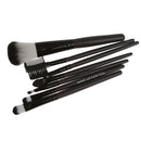 Women Pro Face Makeup Cosmetic Brush Tools Eyelash Comb Blush Eyeshadow Lipstick Applicator Brush 7Pcs/Set + Pouch Bag Case Brown